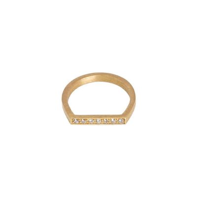 Beam Ring, 18 kt. Guld, Diamanter