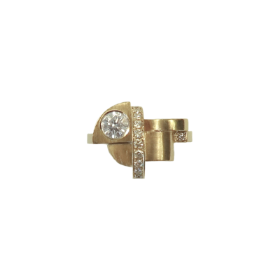1920 Ring L, 18 kt. Guld, Diamanter