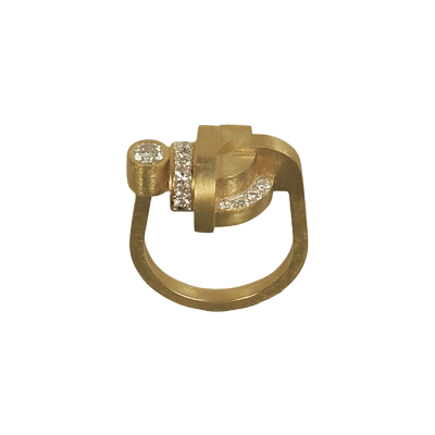 1920 Ring XL, 18 kt. Guld, Diamanter