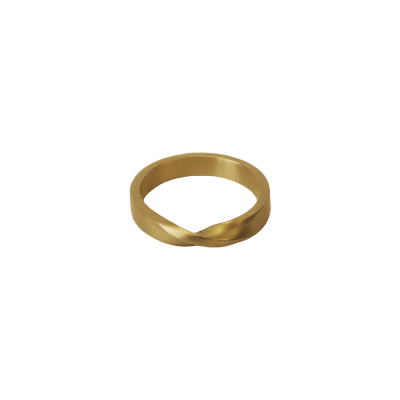 Small Twist Ring, Edgy, Wide 18 kt guld